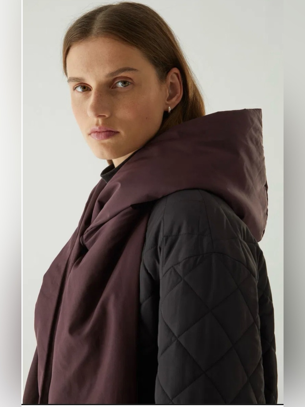 COS Purple Hooded Scarf Hybrid.